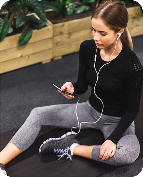 Person doing chores while learning